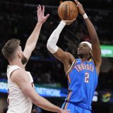 Shai Gilgeous-Alexander (2) a brillé face aux Cavs KEYSTONE/AP/Sue Ogrocki